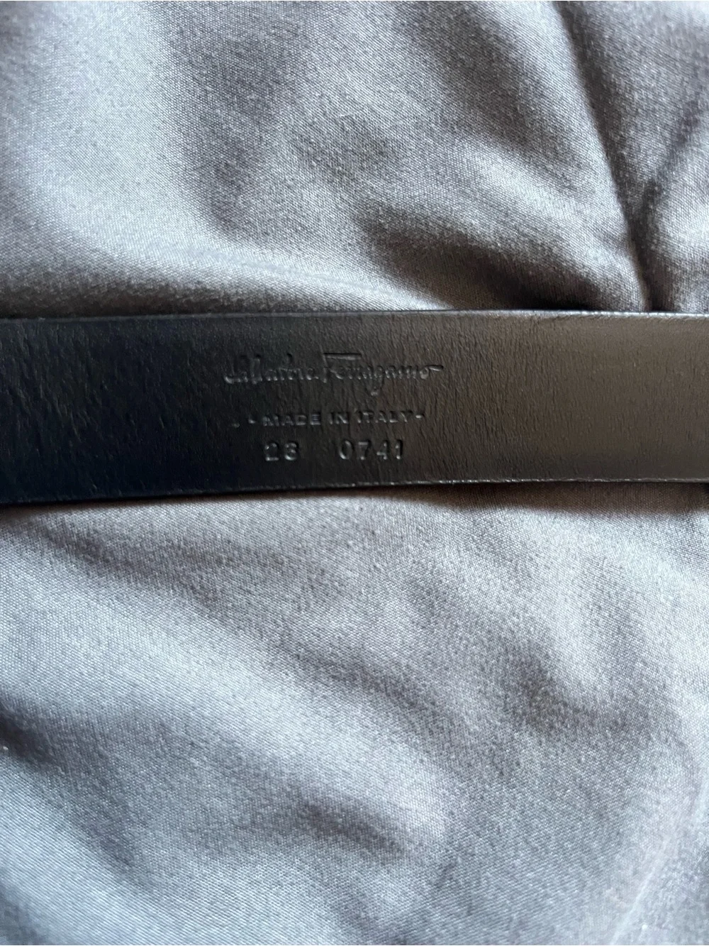 Salvatore Ferragamo Black Leather Belt with Silver Gancini Buckle